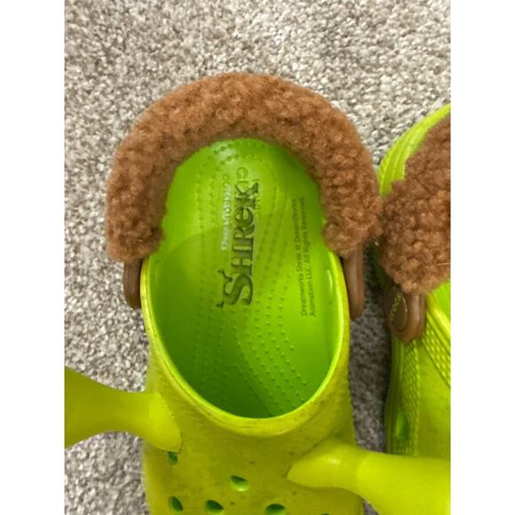 NWT Crocs Unisex Kids' Dreamworks Classic Shrek Clog in Lime Punch, sz 13 - Picture 10 of 13
